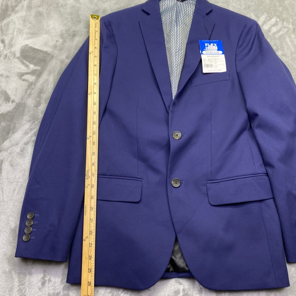 Haggar H26 Ultra Slim Flex Series Blazer Men 36R Blue Performance Suit‎ Jacket - Picture 7 of 15